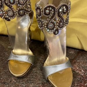 Rene Caovilla. Evening Shoes /Rhinestones sz37.5